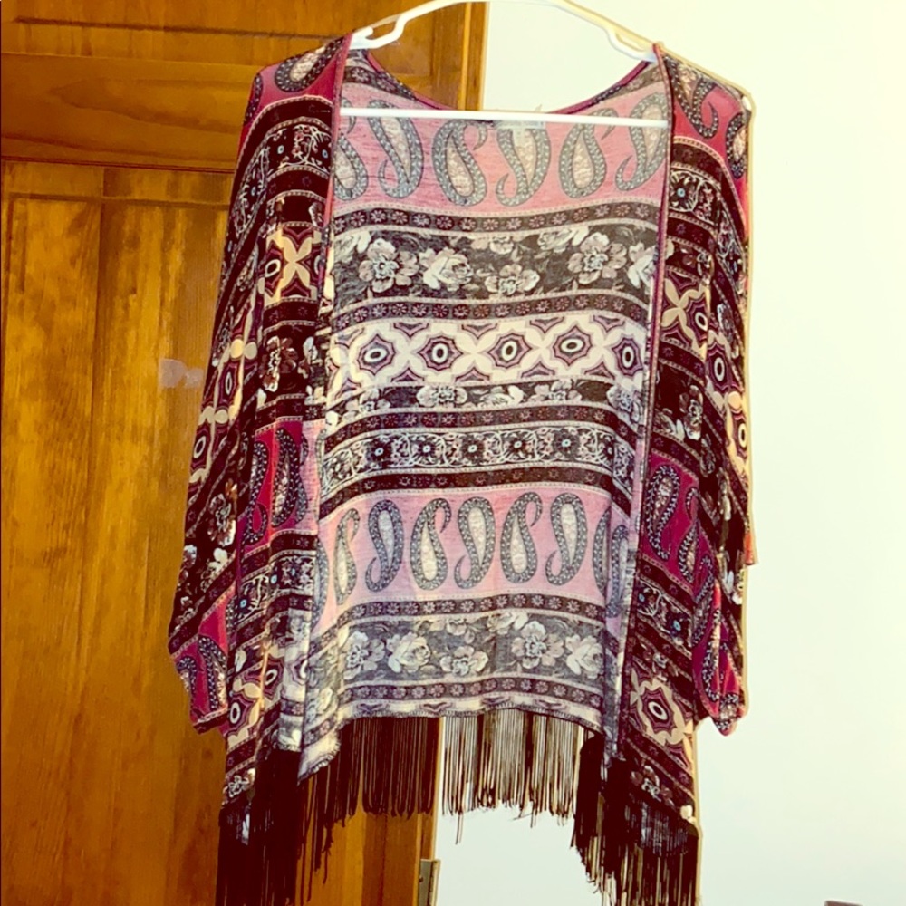 🥀🖤Charlotte Russe Fringe Cardigan